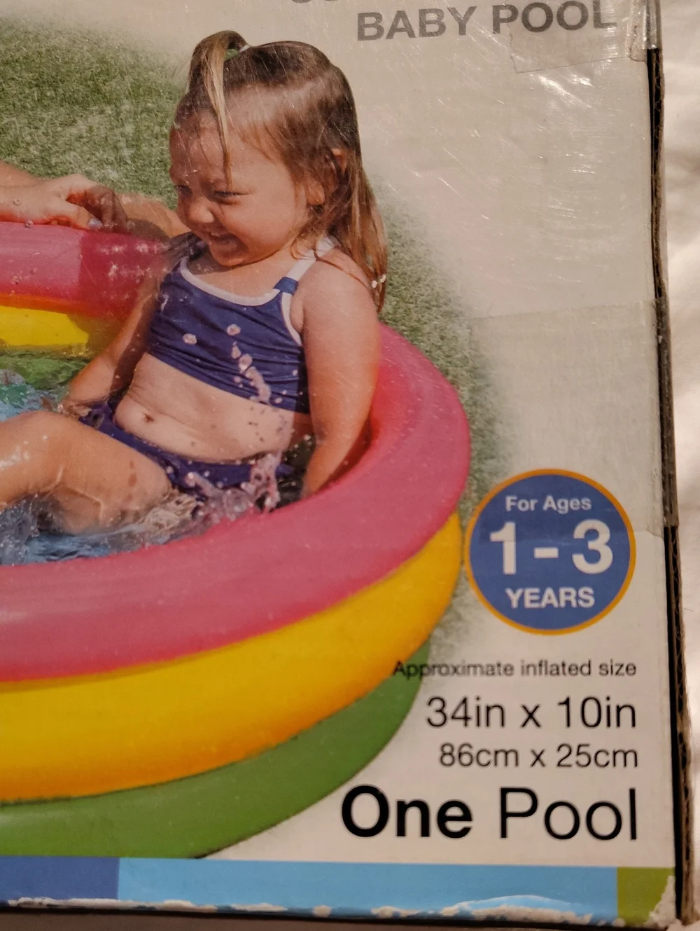 Intex Kids Sunset Glow Inflatable Baby Pool - Pink/Yellow